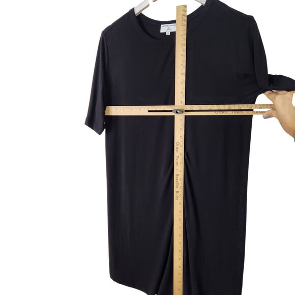 Universal Standard for J Crew Dress Womens Medium Black Short Sleeve Stretch - Picture 5 of 10